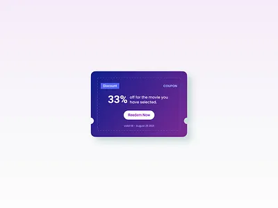Daily UI Challenge #61 Redeem Coupon branding dailyui dailyuichallenge design flat typography ui