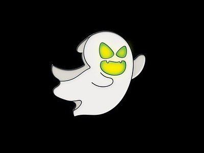 Ghost pin ghost neon pin sticker sticker mule vector