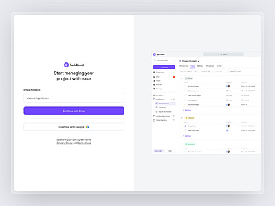 Taskboard - Sign Up Task Management Dashboard Webapp Saas dashboard design sign up sign up dashboard sign up process task management task management dashboard taskboard ui ui kit ux web app web builder