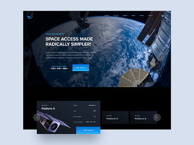 Endurosat — website update b2b clear dark homepage satellite simple space ui ux web design website
