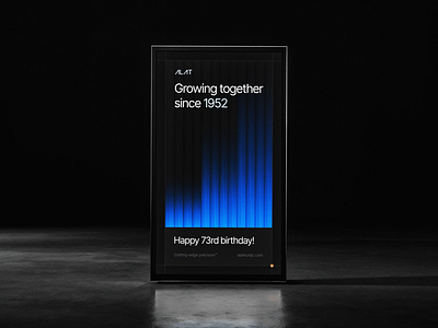 ALAT / Display ad / Visual rebranding project advertising black black and white blue brutalist dark gradient graphic design industrial industry logo design modernist poster visual brandning visual identity