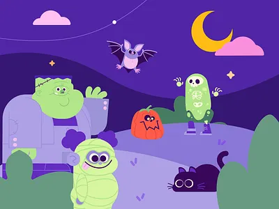 It's spooky season! branding design illustration illustration design illustrations illustrations／ui illustrator logo ui ux