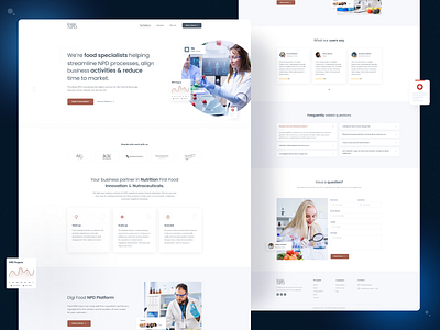 Food NPD - New Product Development Landing Page case study creative food npd food processing landing page landing page design npd npd process product development product innovation trending ui design uiux user interface web design