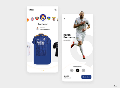 Football Fashion App UI app design typography ui