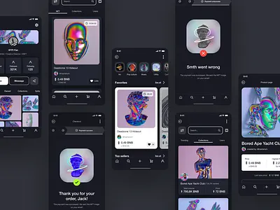 NFT App UI KIT app concept crypto marketplace mobile app nft shot ui ui8 ui8net uiux