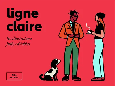 ligne claire – illustration pack clean free graphic graphic design illustration lifestyle vector