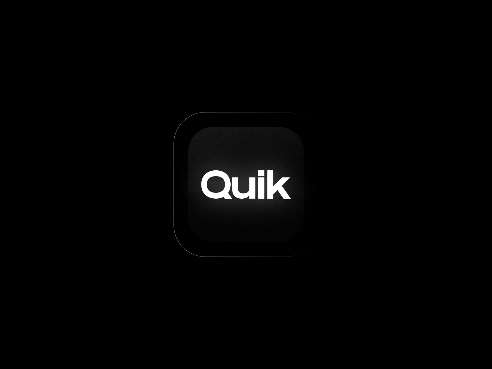 Quik logo animation and loader 2d animation after effects animated logo animated text black white design gif illustration intro logo logo animation logo reveal morphing motion motion graphics splash screen animation text animation ui ux
