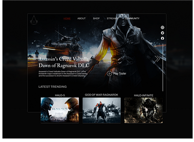 Video games Web Landing page Design branding design graphic design ui ux