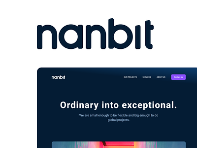 Nanbit branding brand branding design dev developers graphic logo studio type ui ux