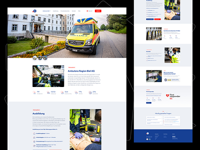 ARB AG - Ambulance Service Website ambulance ambulance service arb ag clean emergency health hospital hospitality landing page modern patient trending uiux web website