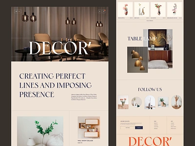 DECOR- Interactive Interior Design Landing Page Website animation architecture design design agency e commerce hero section homedecor homepage interactive interior interior agency interior design interiordesign landing page landing page design landingpage shop store web design website website design