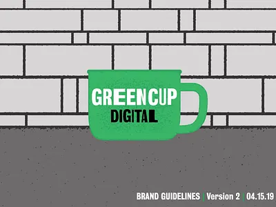 GreenCup Digital Illustration branding cup green illustration mug texture