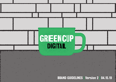 GreenCup Digital Illustration branding cup green illustration mug texture