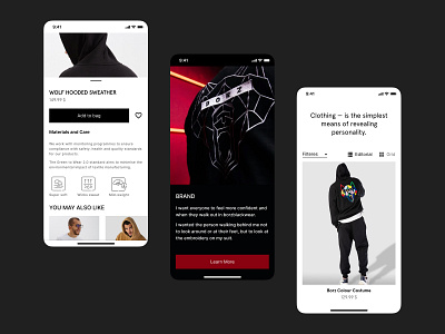 Borz branding design for company home page logo mobile product product page ui ux uxui web