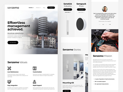 Senzemo Mobile design drawingart iot measure product responsive ui ux web website