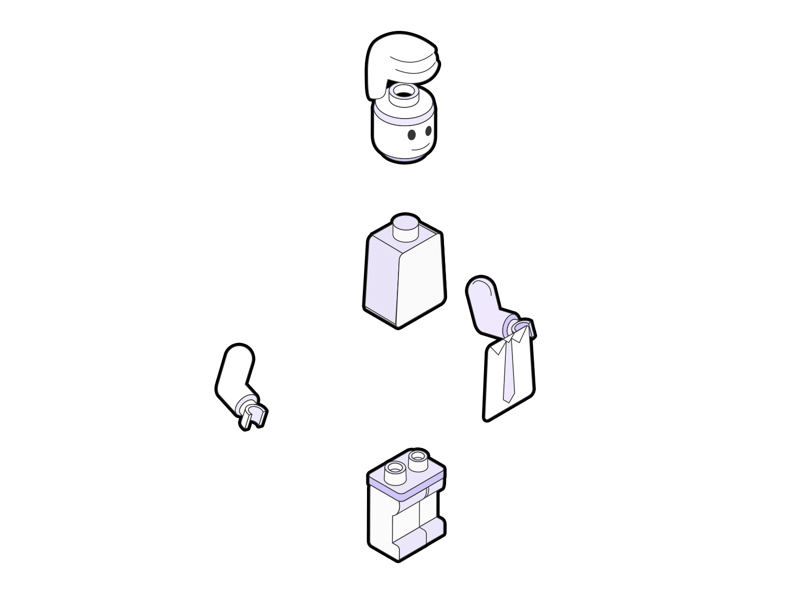 Walking dude 3d animation branding design graphic design illustration lego vector