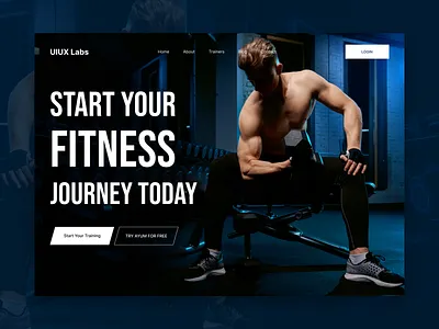 Fitness Landing Page Design app branding design fitness landing page design illustration landing page logo ui ux vector web