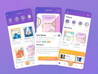 Book Store Mobile App 📙 author mobile book mobile app book online store book shop book store books design clean mobile book creative ebook mobile app illustration novel app online book app reading app recent reading search book reader search ebook uidesign uiuxshuvon userinterface web