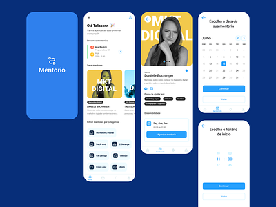 Case app mentoria app design interface ui