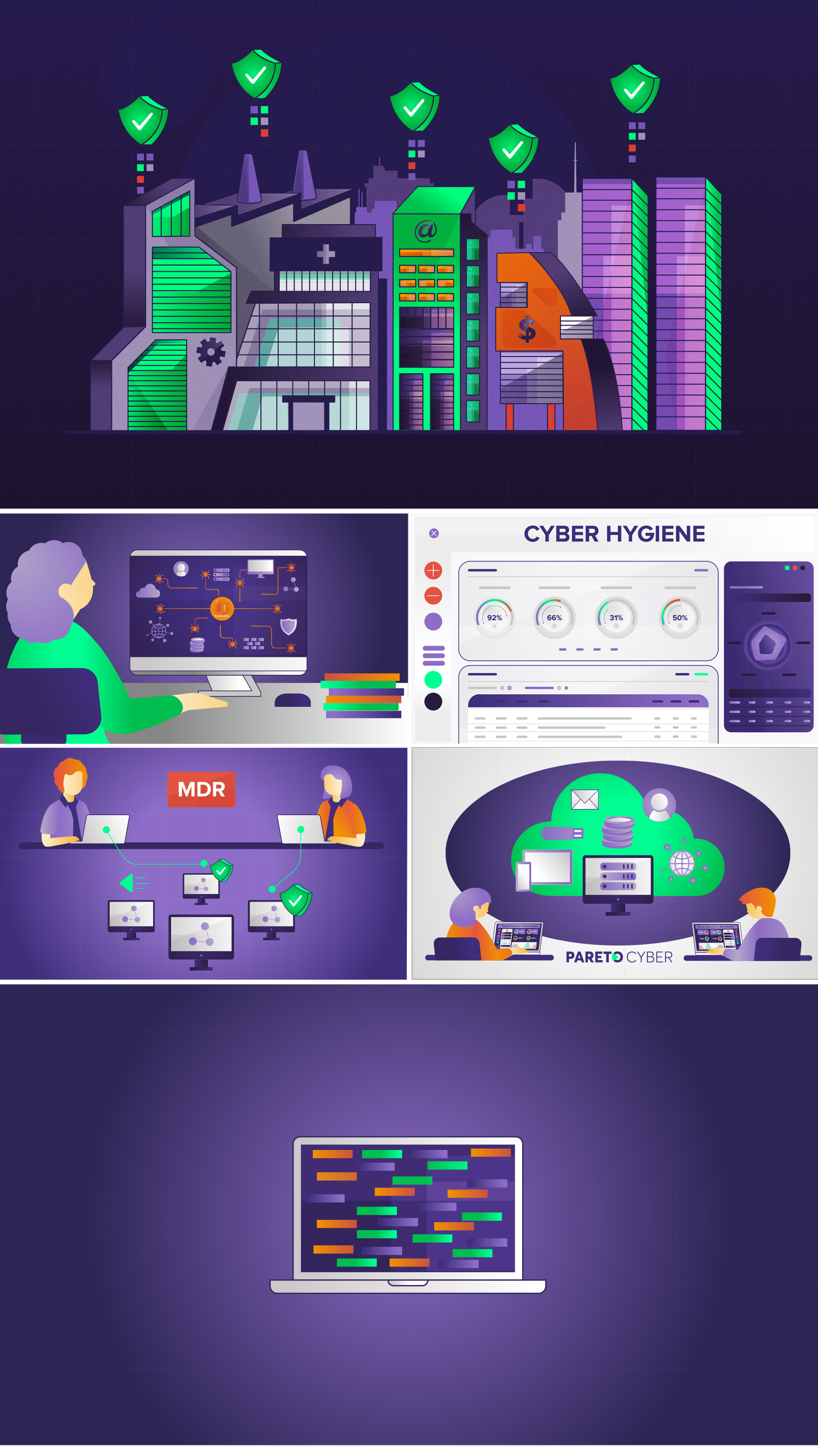 PARETO CYBER animation artdirection branding characterdesign design graphic design illustration motion graphics vector