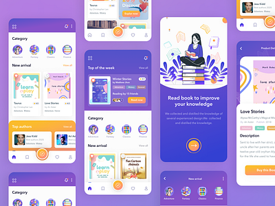 Book Store Mobile App 📙 author mobile book mobile app book online store book shop book store books design clean mobile book creative illustration novel app reading app recent reading search book reader search ebook typography uidesign uiux uiuxshuvon userinterface web
