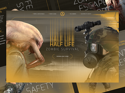 Half Life - Mocktober 22 design gaming landing mocktober ui video game website