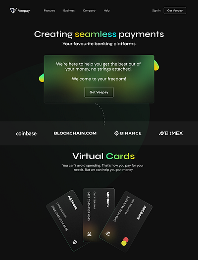 Fintech Landing Page Design design landingpage productdesign ui ux web3