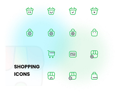 Shopping Icon app branding design logo typography ui ux vector