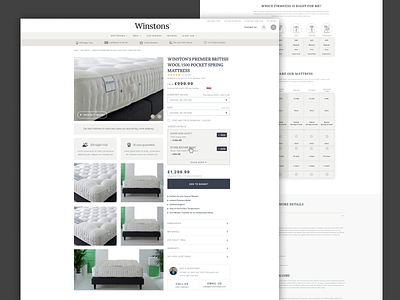 Mattress Product Page bed design magento product productpage web design website
