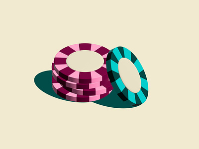 Inktober 2022 - Bluff 3d bluff bluffing casino design gambling illustration inktober poker poker chips vector vegas