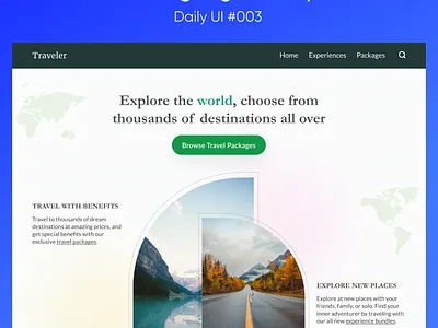 Daily UI #003 - Landing Page design landingpage ui web web design web page website