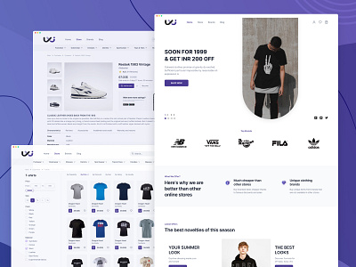 UXI - E-commerce Website for Clothes and Accessories accessories branding clothes design e commerce ecommerce business fashion fashion e commerce website figma illustration landing page logo online shop shop store ui ux