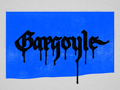 Gargoyle blackletter branding calligraphy design gargoyle graphic design inktober lettering logo logotype monogram script type typography