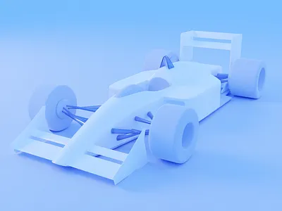 F1 3d blender blue f1 formula illustration one