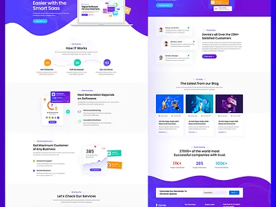Zomia Home page design 3d animation branding graphic design logo motion graphics ui