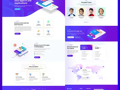 Zomia Home page design 3d animation branding graphic design logo motion graphics ui