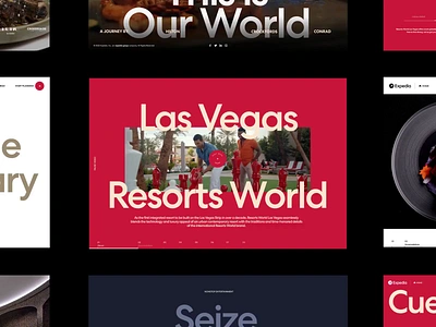 Resorts World Las Vegas grid horizontal scroll synchronized ui ux video web website