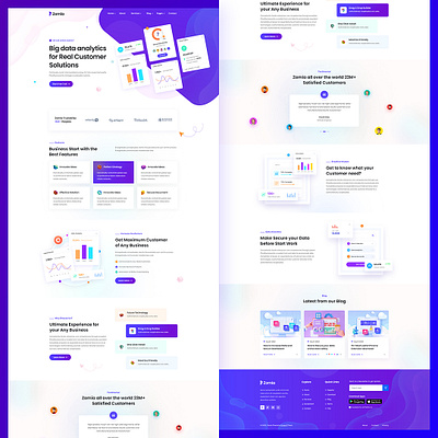 Zomia Home page design 3d animation branding graphic design logo motion graphics ui
