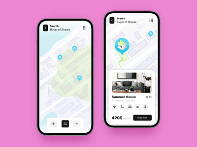 Mobile | HouseRent animated animation app design desire agency graphic design house mobile mobile app mobile interface mobile ui motion motion design motion graphics premise real estate rent renting room ui