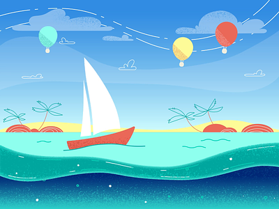 Where are we sailing to? 2d adobe after effects animation color creative design digital gif graphic illustration loop motion motion design motion graphics portfolio simple texture vector video