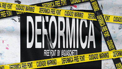 Deformica - Free Font condensed design display font distressed free free font freebie grunge logo poster tall type typeface urban vintage