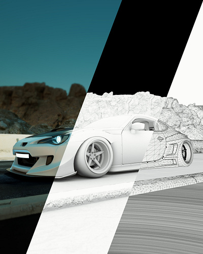 3D Car render Breakdown 3d animation c4d cars cinema4d motorsports racing