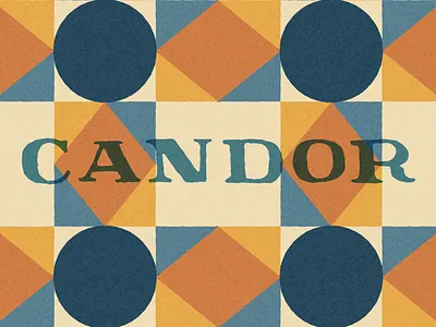 Candor Wordmark brand identity branding design geometric hand lettered hand lettering illustration logo procreate retro shapes