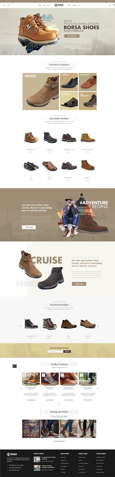 Landing Page for Shoes Brand branding graphic design landingpage motion graphics ui website
