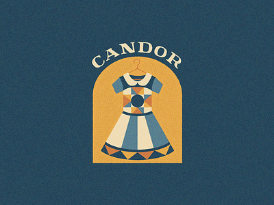Candor Primary Logo brand identity branding children design dress geometric hand lettered hand lettering illustration kid logo procreate retro