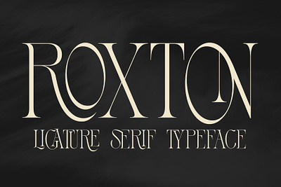 Roxton - Elegant Ligature Serif Font brand identity branding custom display font elegant free free font freebie ligatures logo logotype luxe luxury type typeface