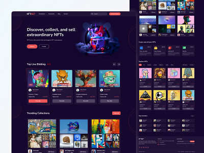 NFT Landing Page UI Design adobe photoshop adobexd animation app apps branding design etaverse figma home page illustration landing page logo meta mobile motion graphics nft ui ux website