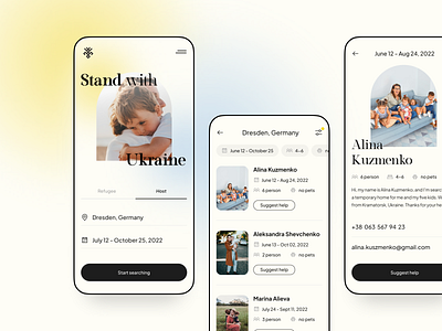 Prytulok | Mobile App app charity design helpukraine mobile mobile app real estate refugee stand with ukraine ukraine