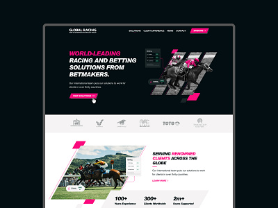 Black & Pink Website betting design gambling limely web design website