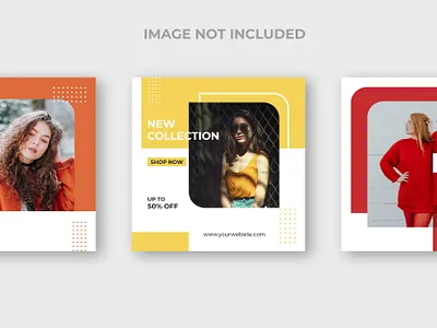 fashion-instagram-post-template-set 3d animation app branding design graphic design illustration logo motion graphics ui vector